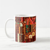 Ethnic Afrocentric Kente Tribal Muster Kaffeetasse (Links)