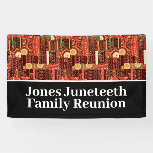 Ethnic Afrocentric Kente Tribal Muster Luggage Banner (Horizontal)