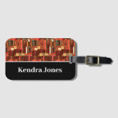 Ethnic Afrocentric Kente Tribal Muster Luggage Gepäckanhänger (Vorderseite (Horizontal))