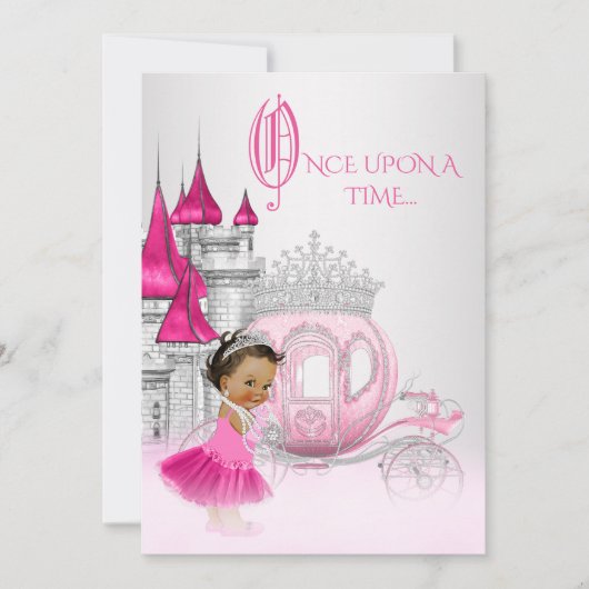 Ethnic Ainderella Princess Geburtstagsparty Einladung (Vorderseite)