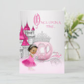 Ethnic Ainderella Princess Geburtstagsparty Einladung (Stehend Vorderseite)