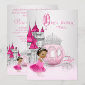 Ethnic Ainderella Princess Geburtstagsparty Einladung (Vorne/Hinten)