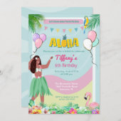 Ethnic Aloha Luau Tropical zum Geburtstag Einladun Einladung (Vorne/Hinten)