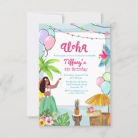 Ethnic Aloha Luau Tropical zum Geburtstag Einladun