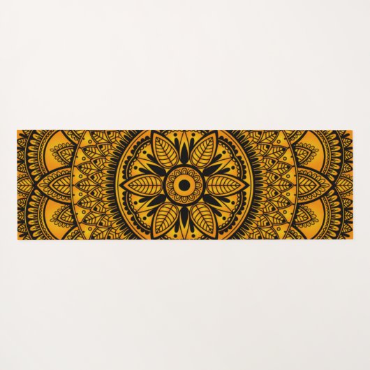 Ethnic Amber Mandala 2 Yogamatte (Rückseite (Horizontal))