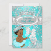 Ethnic Aqua Wonderland Princess Baby Dusche Einladung (Vorderseite)