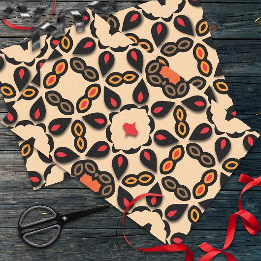 Ethnic Arabesque Geometric Boho Chic Muster Seidenpapier