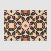 Ethnic Arabesque Geometric Boho Chic Muster Seidenpapier (Vorderseite)