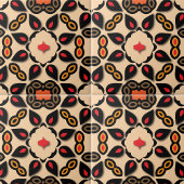 Ethnic Arabesque Symmetrisches geometrisches Muste Fliese