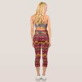 Ethnic Aztec Red Capri Leggings (Rückseite)
