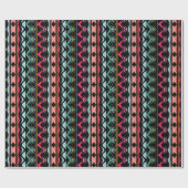 Ethnic Aztec Tribal Bright farbiges Muster Geschenkpapier (Flach)