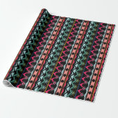 Ethnic Aztec Tribal Bright farbiges Muster Geschenkpapier (Ungerollt)
