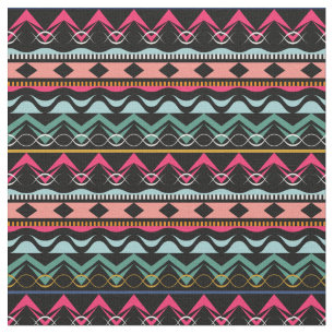 Ethnic Aztec Tribal Bright farbiges Muster Stoff