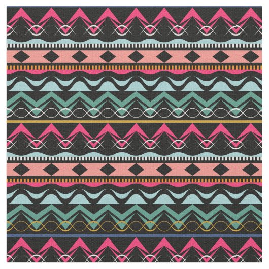 Ethnic Aztec Tribal Bright farbiges Muster Stoff (Nahaufnahme)