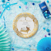 Ethnic Baby Boy Christening Taufe Gold Silver Pappteller (Party)
