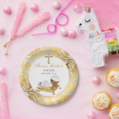 Ethnic Baby Boy Christening Taufe Gold Silver Pappteller (Party)