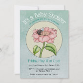 Ethnic Baby Fairy in Blume Kinderdusche Einladung (Vorderseite)