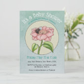 Ethnic Baby Fairy in Blume Kinderdusche Einladung (Stehend Vorderseite)