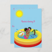 Ethnic Baby Girl Geburtstagsparty Einladung (Vorne/Hinten)