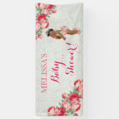 Ethnic Baby Girl Rose Tiara Mint & Pink Banner (Vertikal)