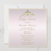 Ethnic Baby in Princess Coach Babydusche Einladung (Rückseite)