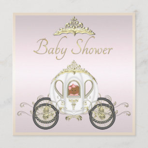 Ethnic Baby in Princess Coach Babydusche Einladung