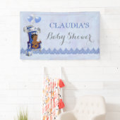 Ethnic Baby Little Prince Silver Crown Royal Blue Banner (Insitu)
