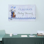 Ethnic Baby Little Prince Silver Crown Royal Blue Banner (Messeveranstaltung)