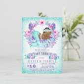 Ethnic Baby Mermaid Baby Shower Einladung (Stehend Vorderseite)