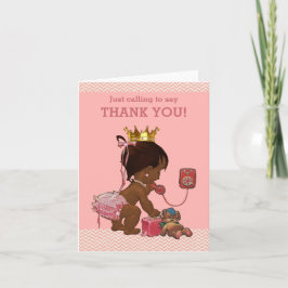 Ethnic Baby Princess Ringing, um Ihnen zu danken Dankeskarte