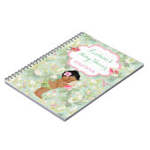 Ethnic Baby Tropical Hawaiian Shower Guest Book Notizblock (Linke Seite)