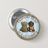 Ethnic bald Oma eines Lil Cowboy Button (Vorne & Hinten)