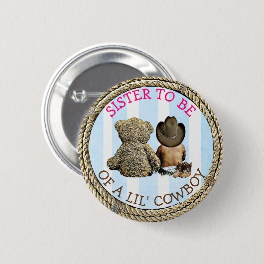Ethnic bald Schwester eines Lil Cowboy Button (Vorne & Hinten)