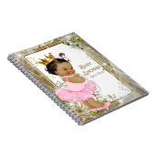 Ethnic Ballerina Princess Baby Shower Gästebuch Notizblock (Rechte Seite)
