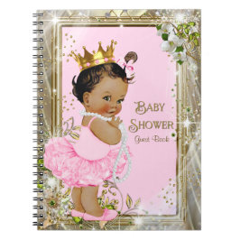 Ethnic Ballerina Princess Baby Shower Gästebuch Notizblock