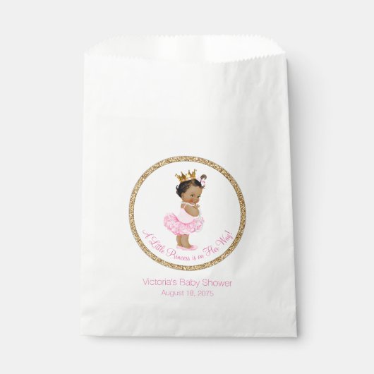 Ethnic Ballerina Princess Baby Shower Geschenktütchen (Vorderseite)