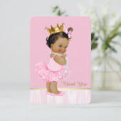 Ethnic Ballerina Tutu Kinderdusche Vielen Dank Dankeskarte (Stehend Vorderseite)