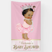Ethnic Ballerina Tutu Pearl Baby Dusche Banner (Vertikal)