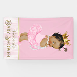 Ethnic Ballerina Tutu Pearl Baby Dusche Banner