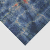 Ethnic Blue Gefärbte Krawatte Traditioneller Muste Seidenpapier (Ausschnitt)