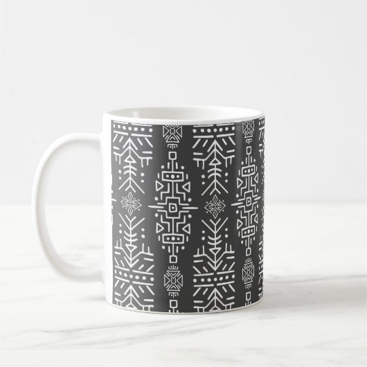 Ethnic Boho Chic: Nahtloses Stammesdesign Kaffeetasse (Links)