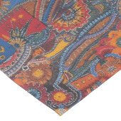 Ethnic Boho Colorful Pattern Red Blue & Gold Mittelgroßer Tischläufer (Ecke)