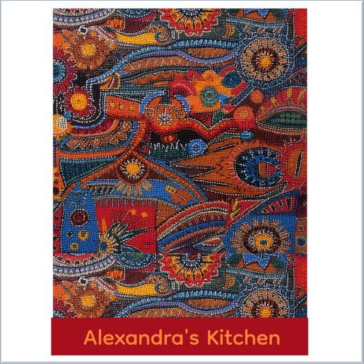 Ethnic Boho Colorful Pattern Red Blue & Gold Schürze