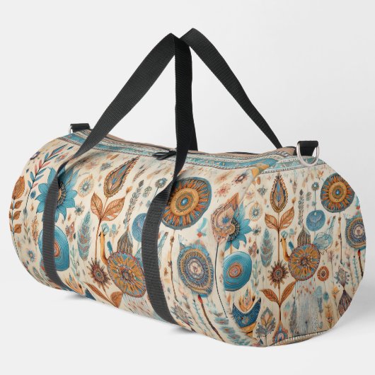 Ethnic Boho Elements Duffle Bag (Linke Ecke)