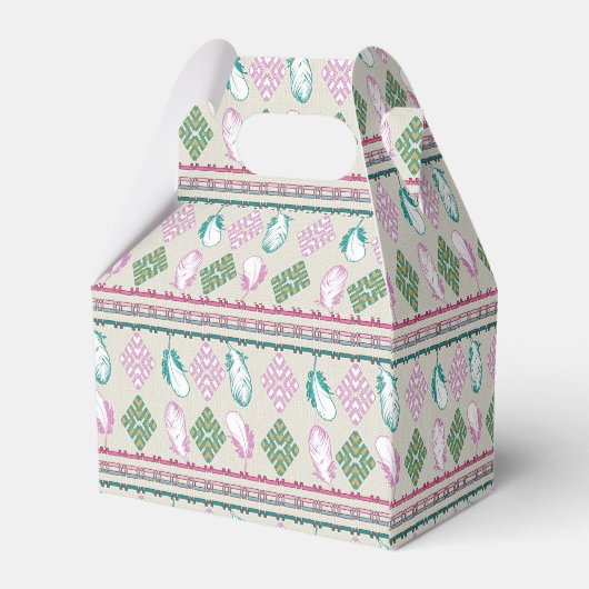 Ethnic Boho Feathers Geschenkschachtel (Rückseite)