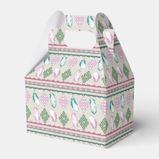 Ethnic Boho Feathers Geschenkschachtel (Vorderseite)