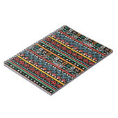 Ethnic Boho: Geometrische Pixel Print Notizblock (Linke Seite)