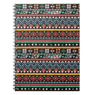 Ethnic Boho: Geometrische Pixel Print Notizblock