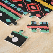 Ethnic Boho: Geometrische Pixel Print Puzzle (Seite)