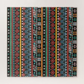 Ethnic Boho: Geometrische Pixel Print Puzzle (Horizontal)